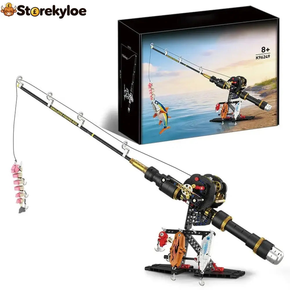🎃halloween Deal 49% Off!🎣realistic Fishing Rod Building Block Set - Round Reel