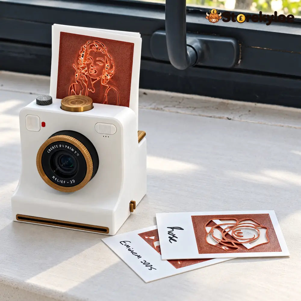 🎃Halloween Deal 50% OFF!🔥Retro Coffee Art Camera – Mechanical Latte Stencil Printer - White + 4 Random Templates - Hot