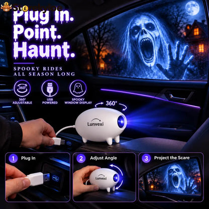 🎃 Halloween Window Projector 👻 16 Spooky Films USB Powered Holiday Decor