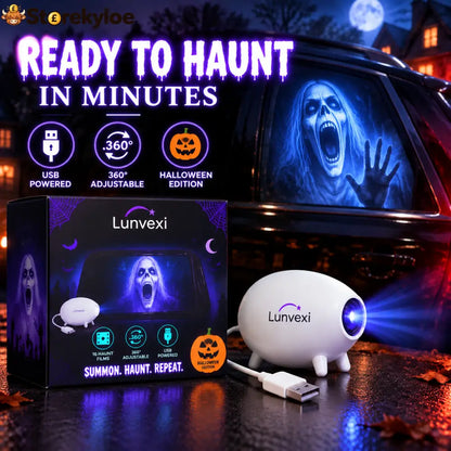 🎃 Halloween Window Projector 👻 16 Spooky Films USB Powered Holiday Decor