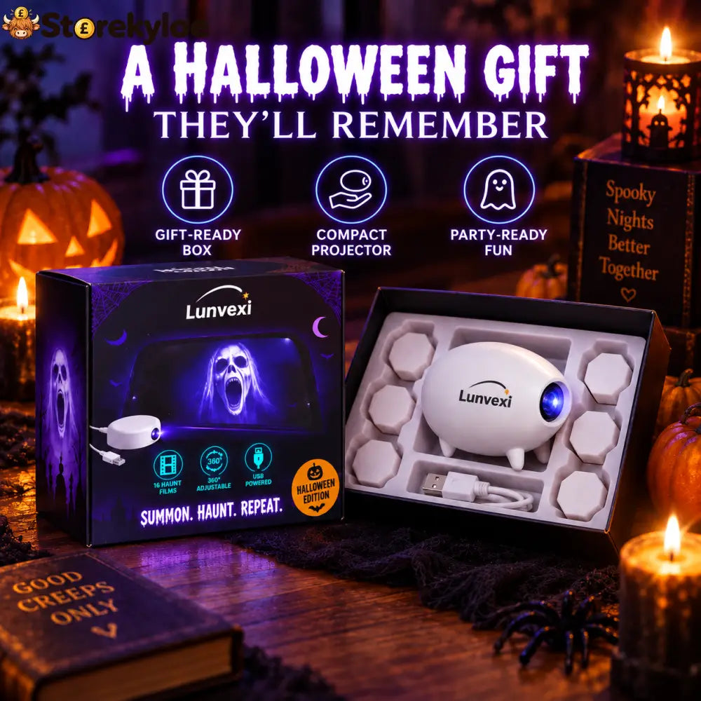 🎃 Halloween Window Projector 👻 16 Spooky Films USB Powered Holiday Decor