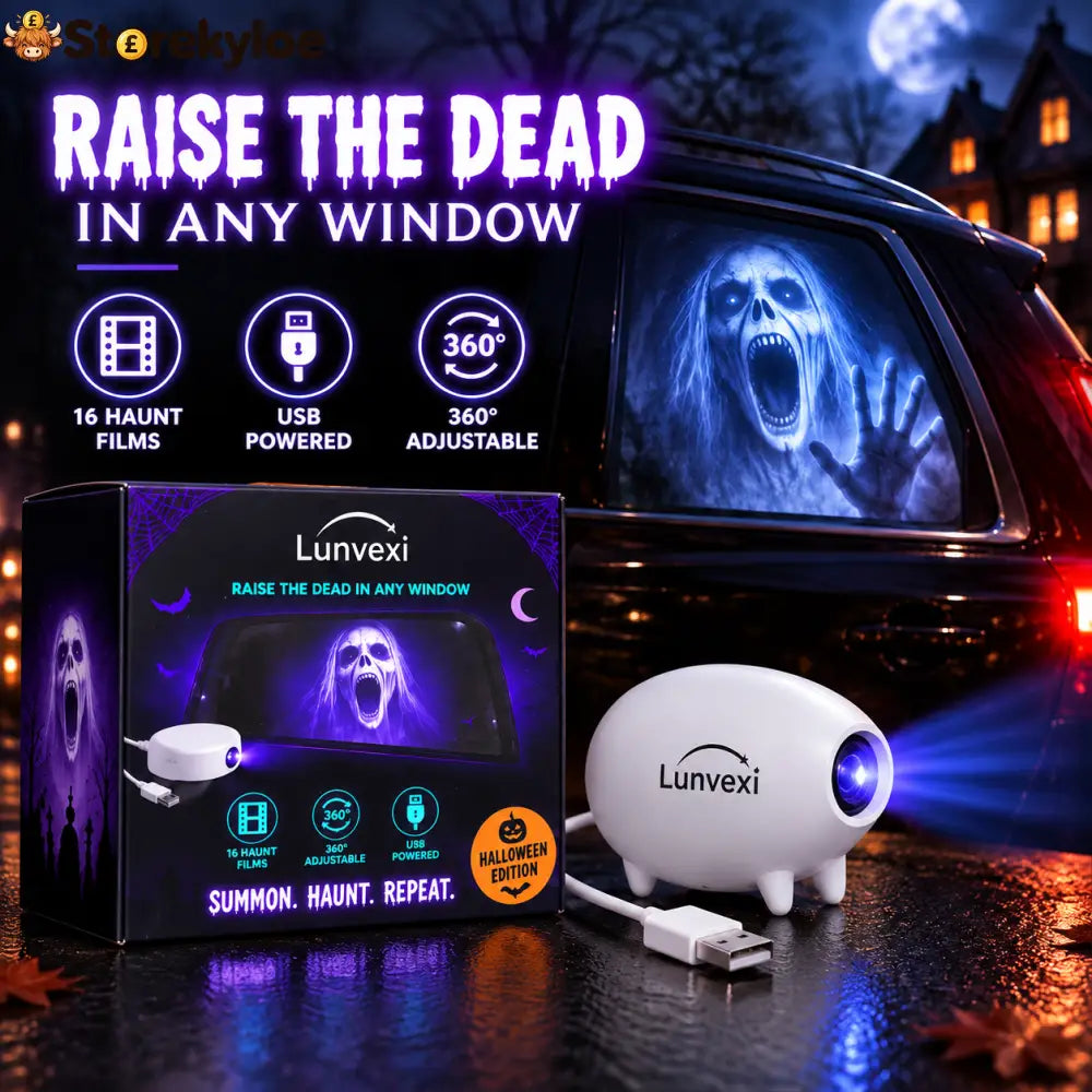 🎃 Halloween Window Projector 👻 16 Spooky Films USB Powered Holiday Decor