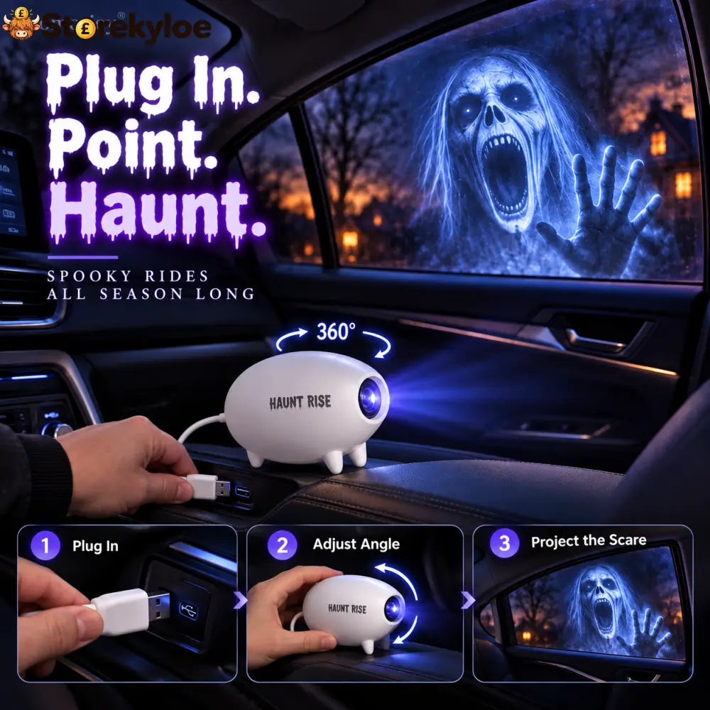 🎃 Halloween Window Projector ✨ 16 Spooky Films USB Powered Holiday Decor