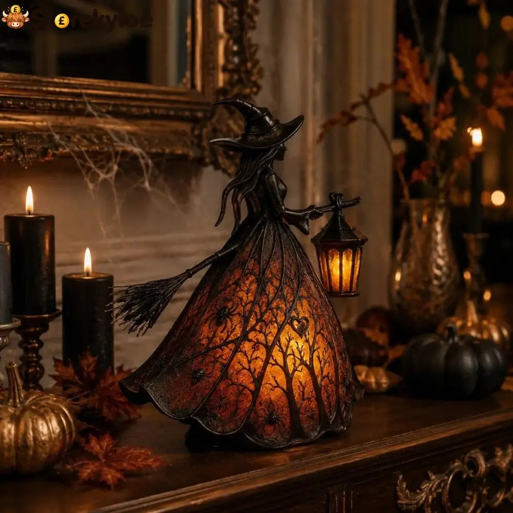 Halloween Witch Lamp Tabletop Decoration - Witch Table Lamp (Model A)