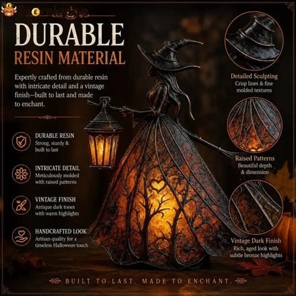 Halloween Witch Lamp Tabletop Decoration - Witch Table Lamp (Model A)