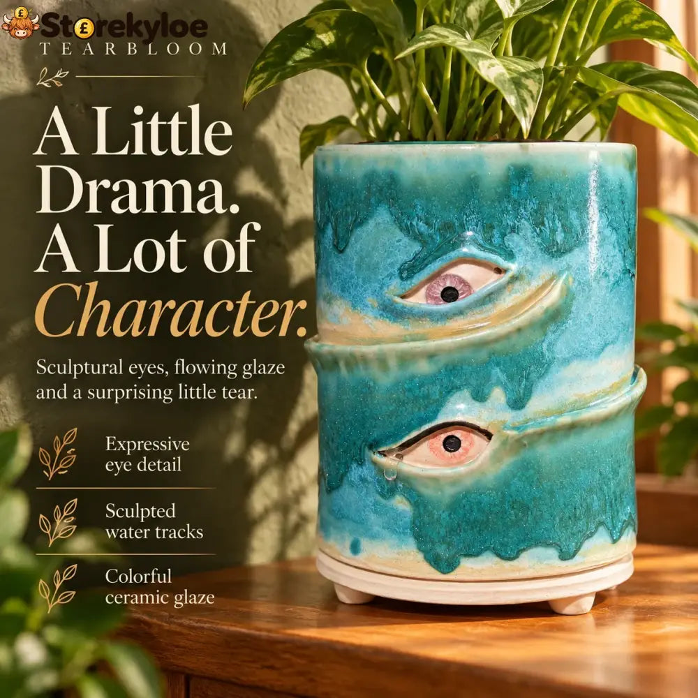 👁️Handmade Crying Eye Ceramic Planter - Only 11 Left