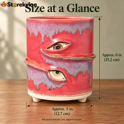 👁️Handmade Crying Eye Ceramic Planter - Only 11 Left - Coral Pink