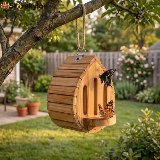 🎉Handmade Garden Butterfly House with Feeder Station🦋
