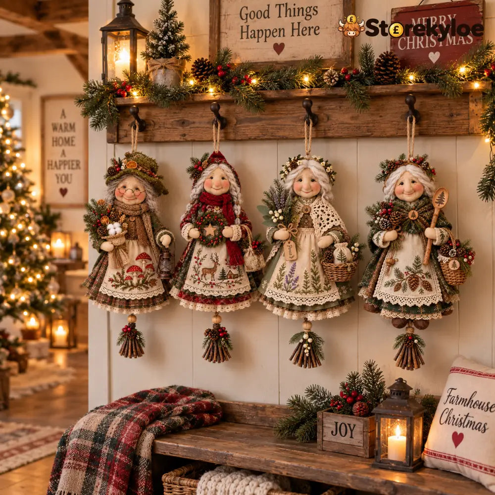 🔥😍Handmade Good Luck Granny 🍀Chase Away Worries Bring Home Warmth - 🔥ALL（Set of 4）-Save 20% & Free Shipping
