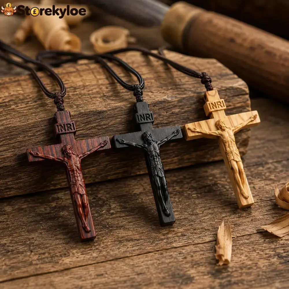 ✝️ Handmade Wooden Jesus Cross Necklace (𝐃𝐚𝐧𝐢𝐞𝐥 𝐁𝐫𝐨𝐨𝐤𝐬 𝐇𝐚𝐧𝐝𝐦𝐚𝐝𝐞) - Rosewood