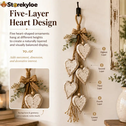 🍂🤎Hanging Heart Wall Decor