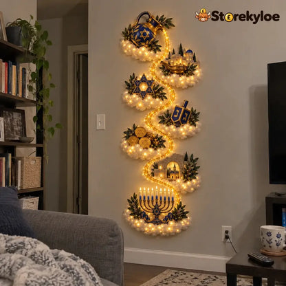 🔥🎁🕎 Hanukkah Festival of Lights Wall Decor Collection – 4 Glowing Designs Celebrating Eight Nights of Light ✨ - Best