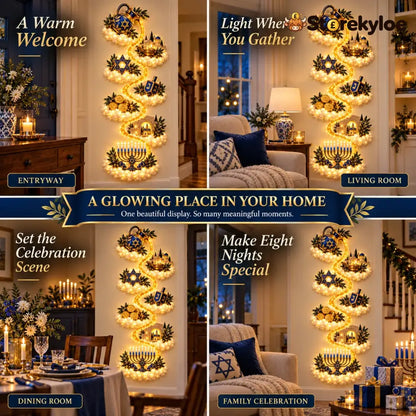 🔥🎁🕎 Hanukkah Festival of Lights Wall Decor Collection – 4 Glowing Designs Celebrating Eight Nights of Light ✨ - Best