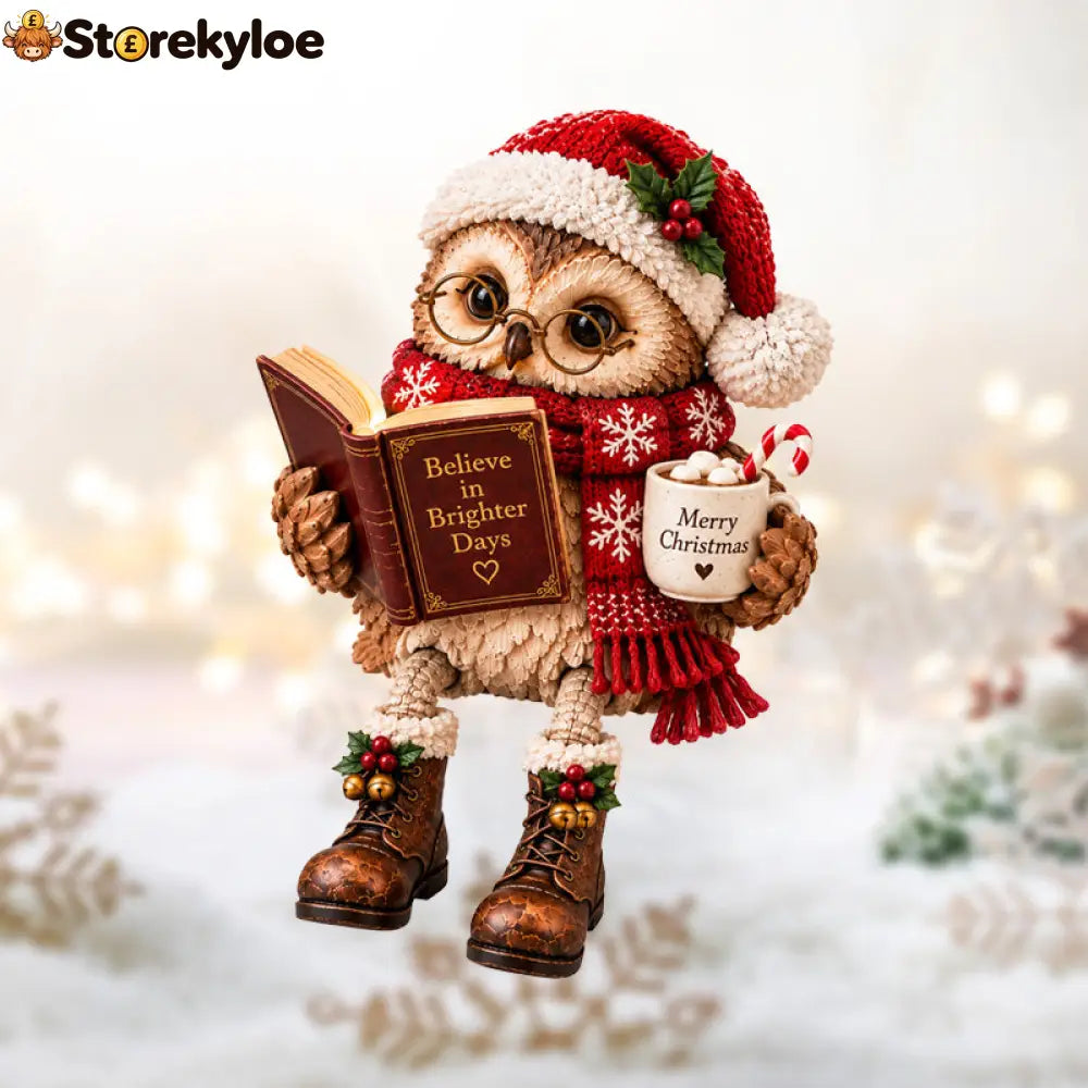 🦉Heartwarming Reading Owl Figurine✨ - Christmas - Houseware & Kitchen