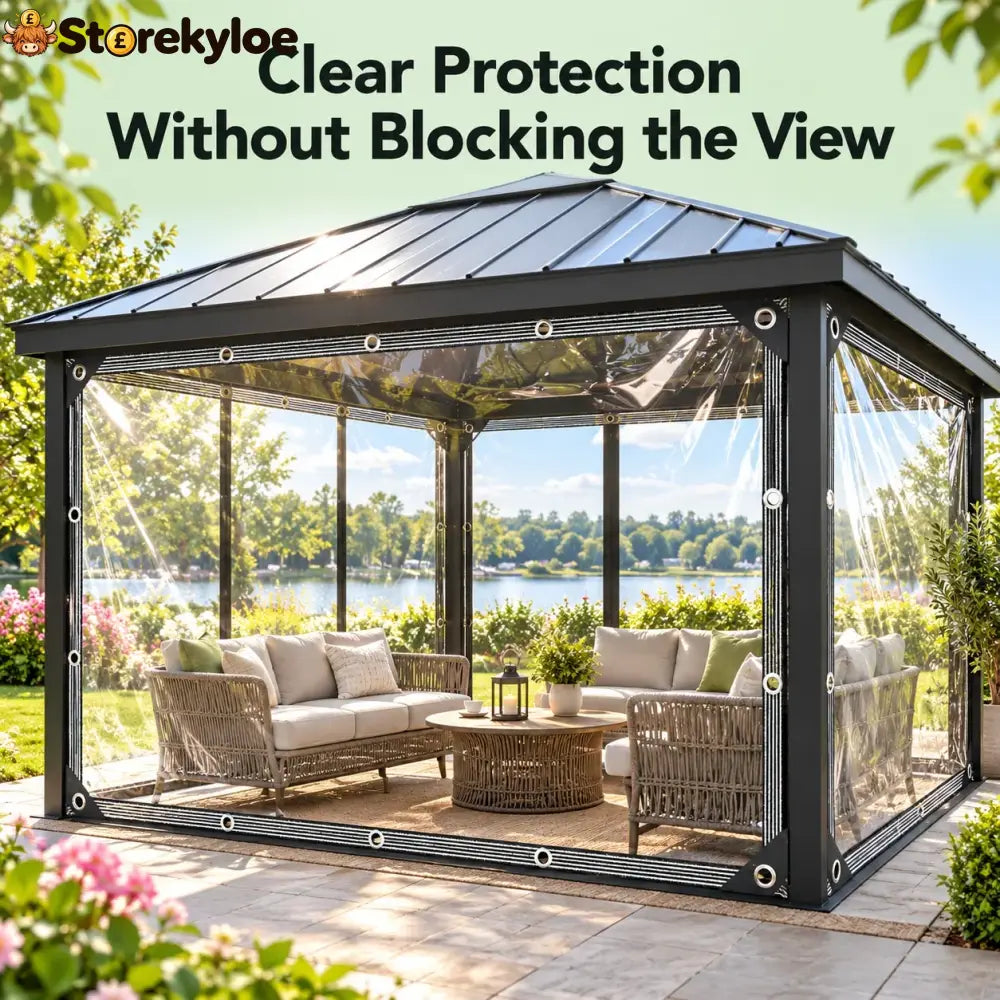 Heavy-Duty Clear Waterproof Tarps - 1 pack / 6ft 7in × 6ft 7in (2×2m)