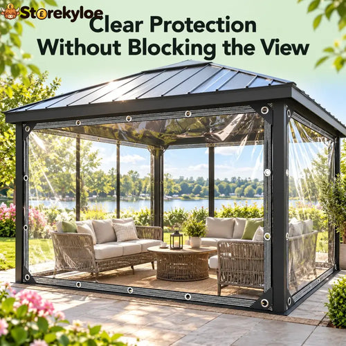 Heavy-Duty Clear Waterproof Tarps - 1 pack / 6ft 7in × 6ft 7in (2×2m)