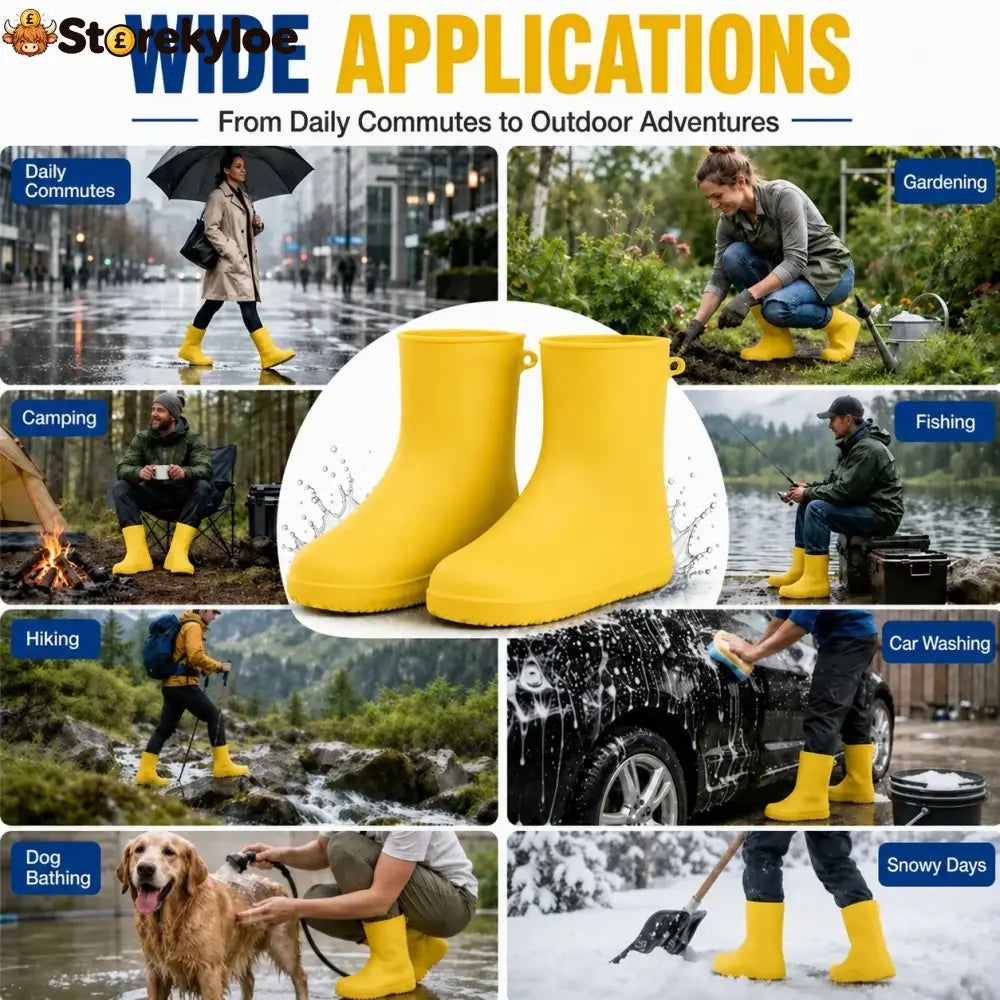 🌧️Heavy-Duty Non-Slip Reusable Waterproof Shoe Covers – Keep Shoes Clean & Dry