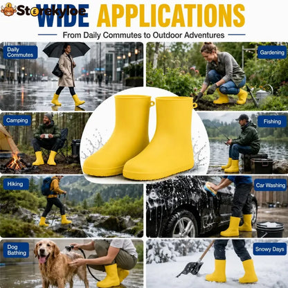 🌧️Heavy-Duty Non-Slip Reusable Waterproof Shoe Covers – Keep Shoes Clean & Dry