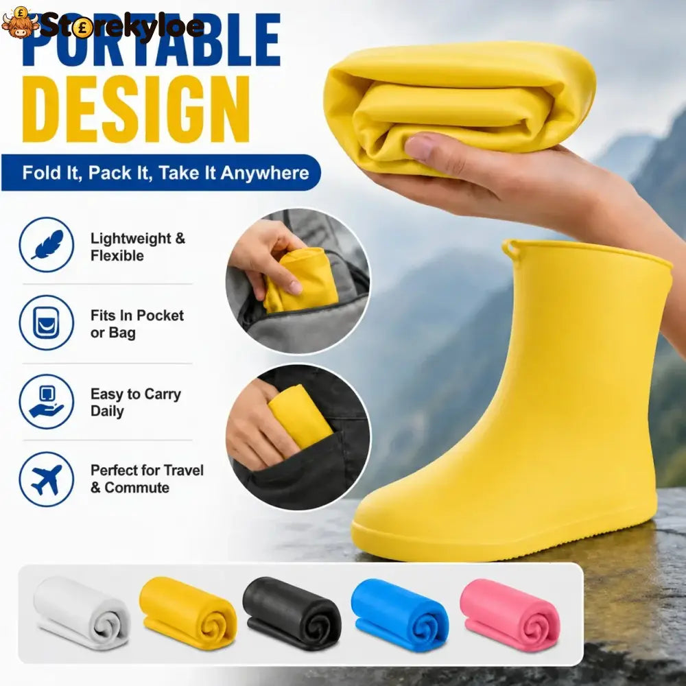 🌧️Heavy-Duty Non-Slip Reusable Waterproof Shoe Covers – Keep Shoes Clean & Dry