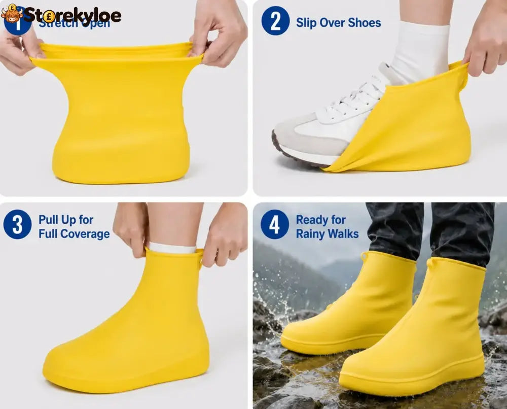 🌧️Heavy-Duty Non-Slip Reusable Waterproof Shoe Covers – Keep Shoes Clean & Dry