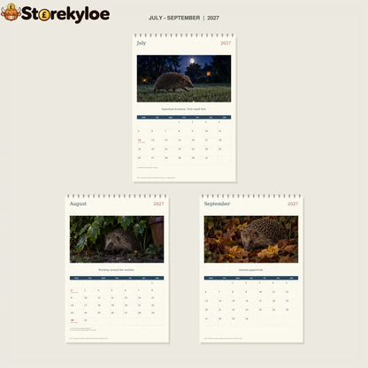 🔥Hedgehog Night Shift - 2027 A4 Wall Calendar