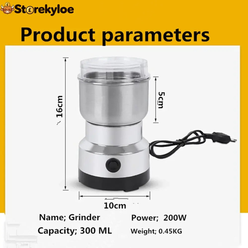 🌿high-speed Stainless Steel Grain Grinder