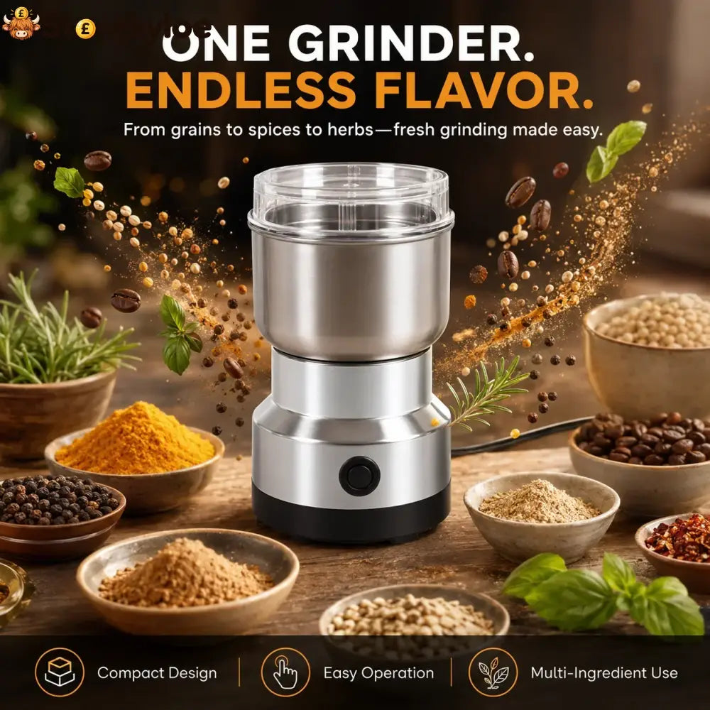 🌿high-speed Stainless Steel Grain Grinder