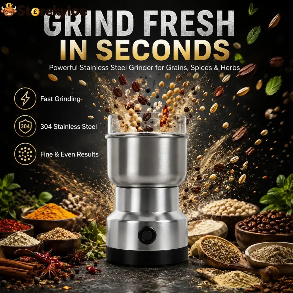 🌿high-speed Stainless Steel Grain Grinder