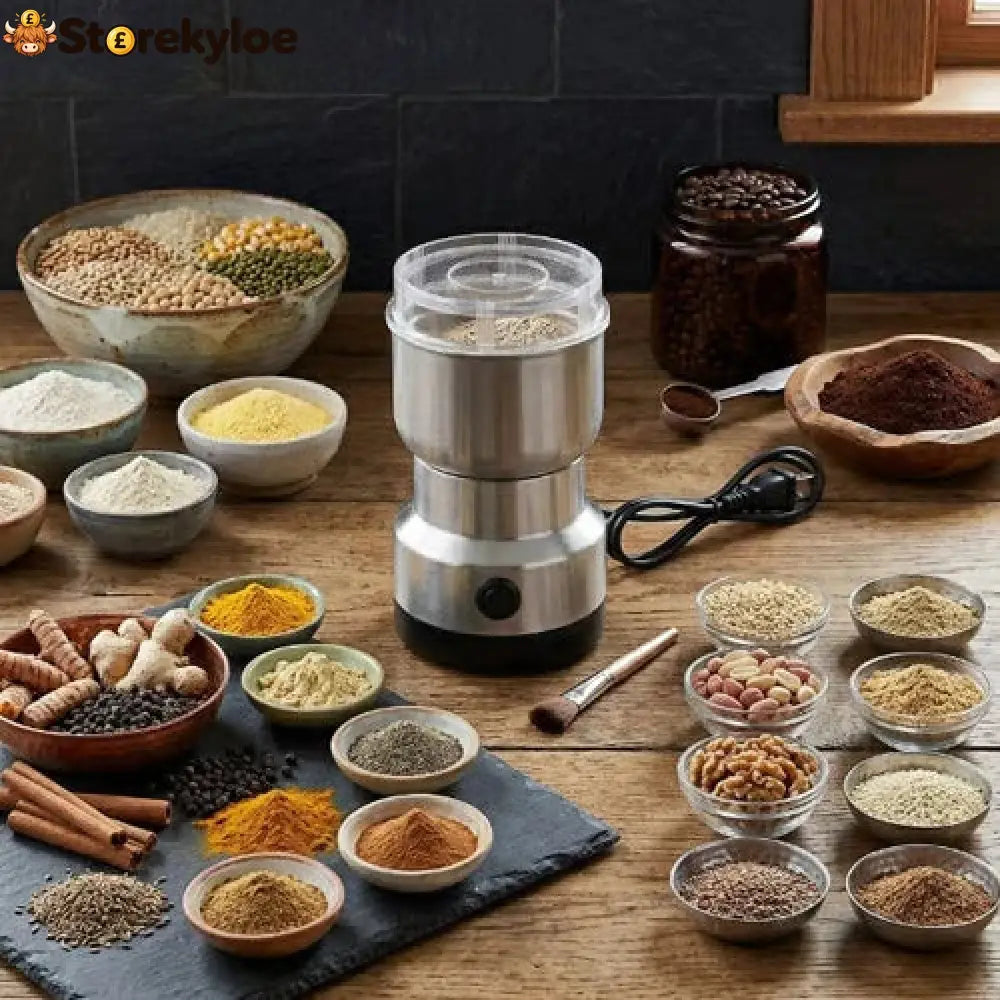 🌿high-speed Stainless Steel Grain Grinder