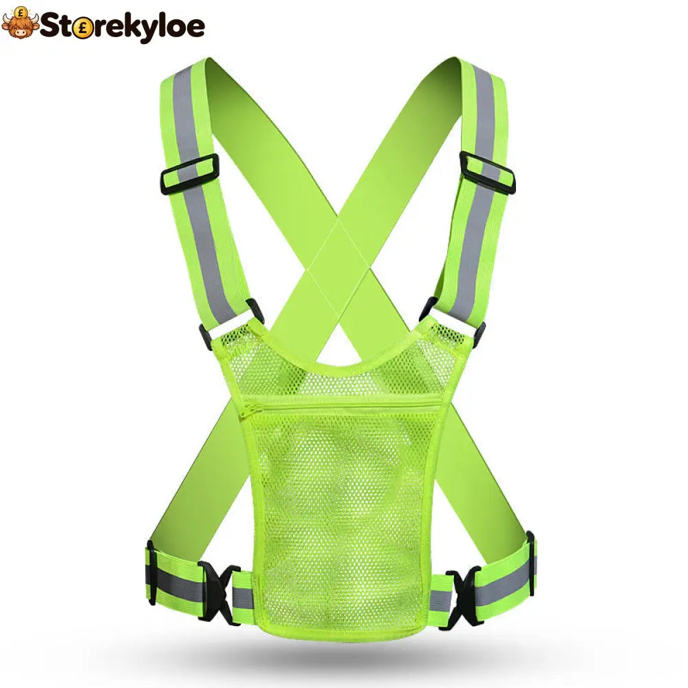 High Visibility Reflective Vest Adjustable Safety Running Gear with Pocket