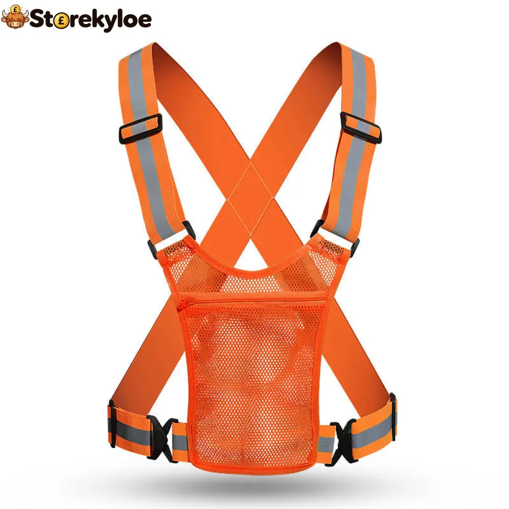 High Visibility Reflective Vest Adjustable Safety Running Gear with Pocket