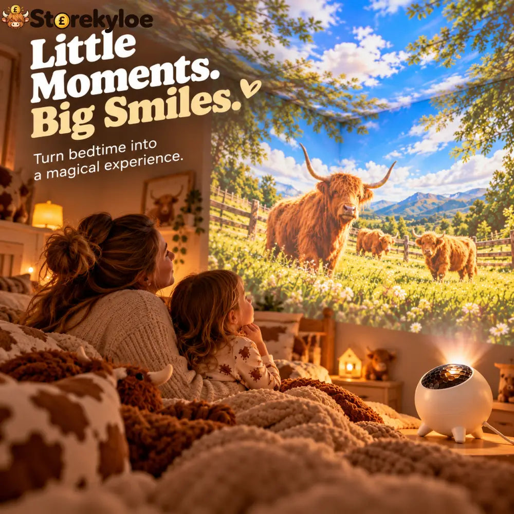 Highland Cow Projector | Cozy Room Decor & Gift