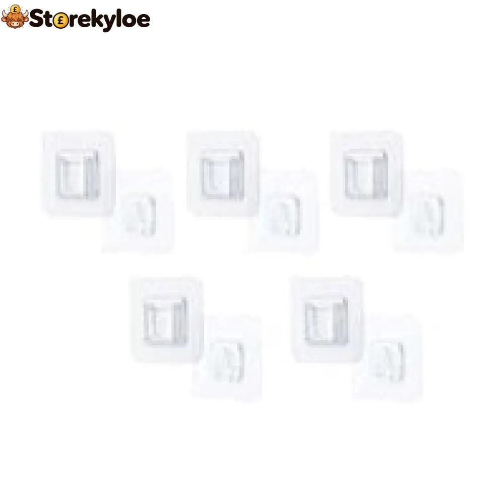 Hole-Free Interlocking Wall Hanging Hooks - 5 sets
