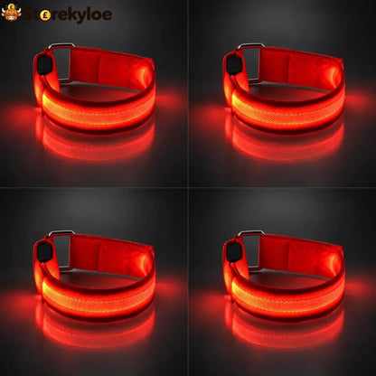 🐎 Horse Led Leg Straps – 4 Pack | Rechargeable-look Night Riding Safety Lights ✨ - Orange (4 Pack)