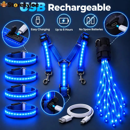 🐎Horse LED Night Glow Protection Gear 6-Piece Full Set