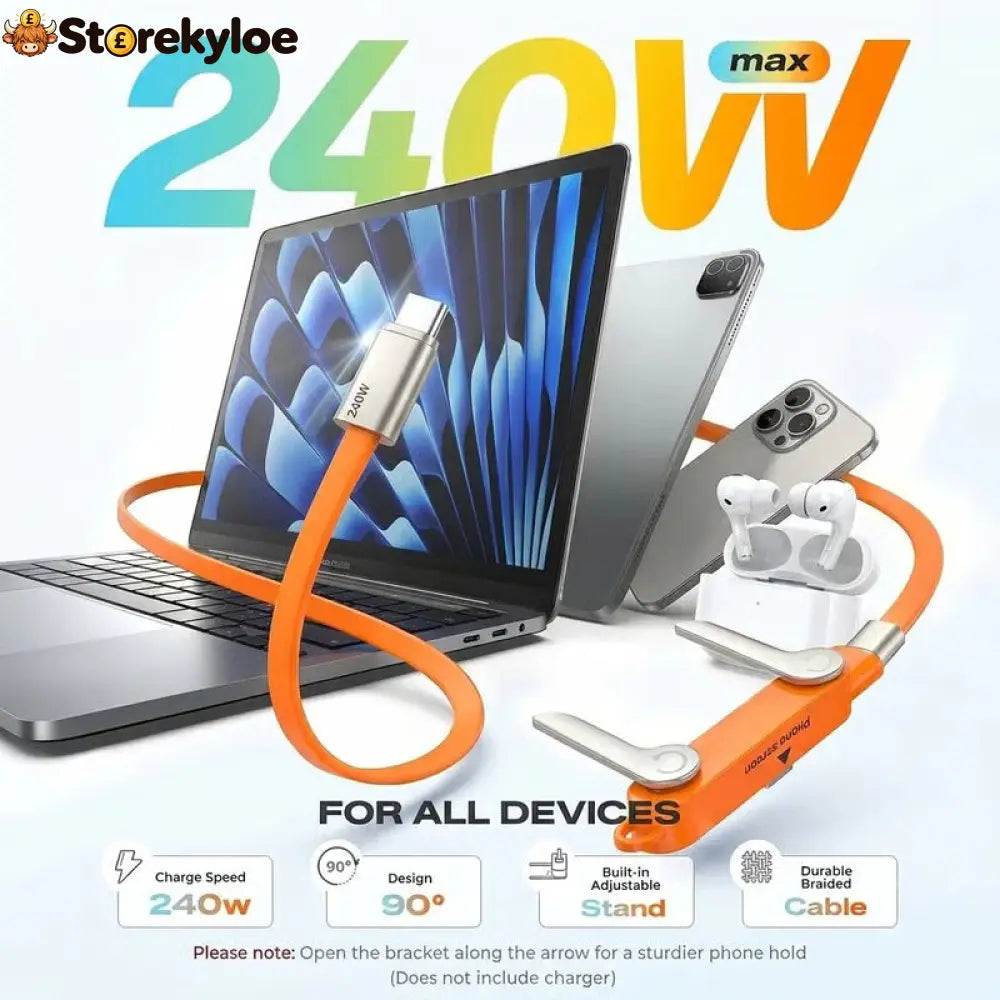 🔥Hot 50% OFF🔥Fast-Charging Cable with Detatchable Stand