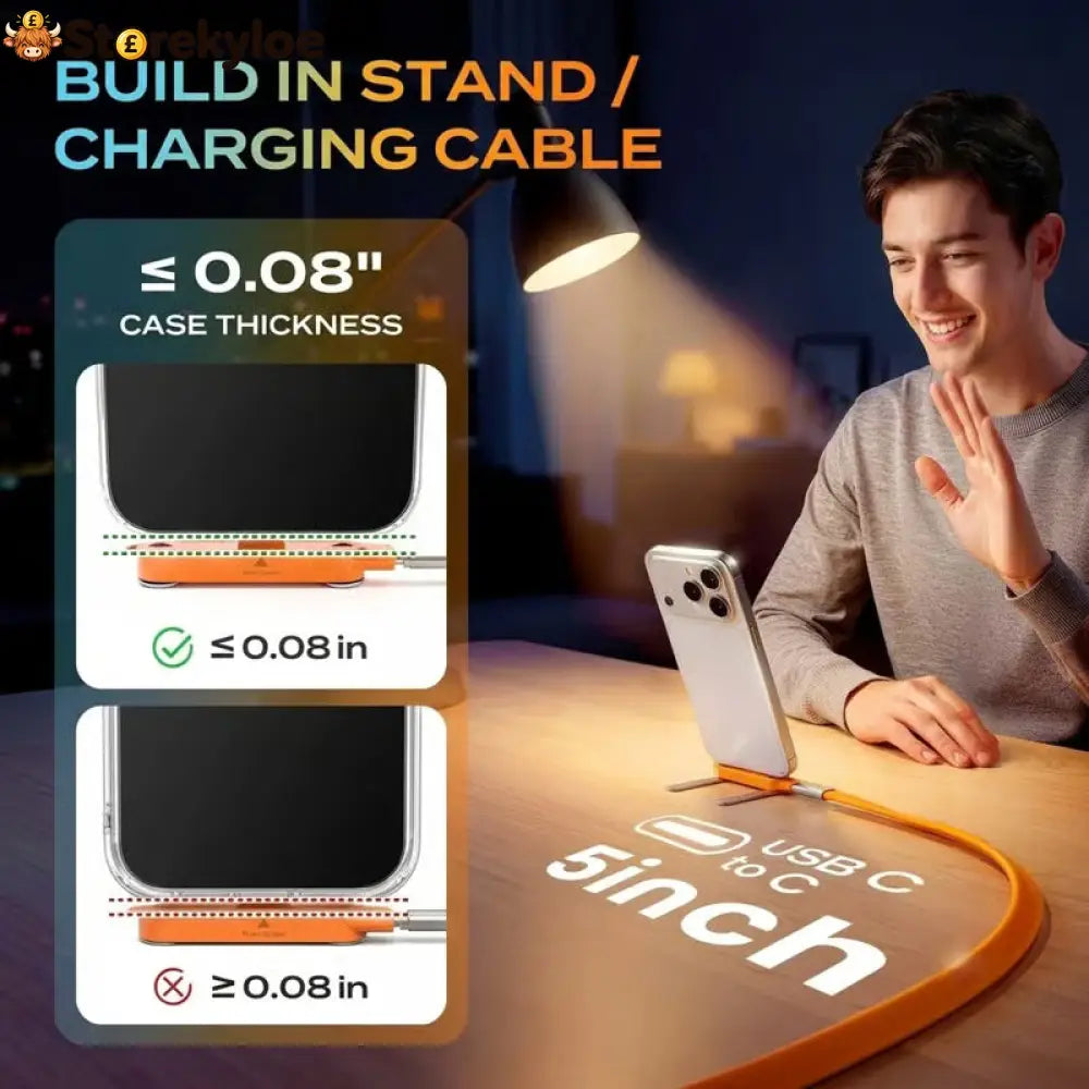 🔥Hot 50% OFF🔥Fast-Charging Cable with Detatchable Stand