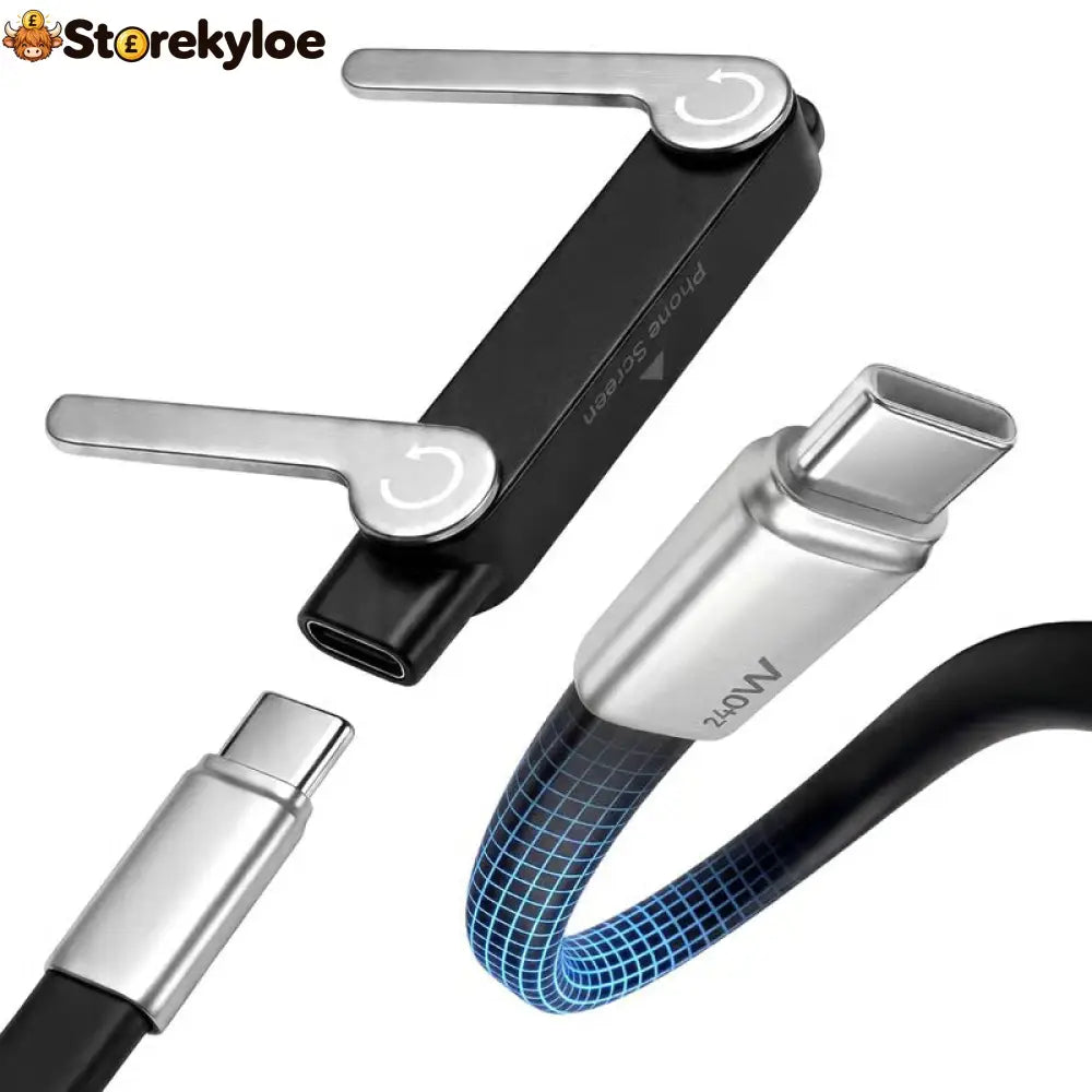 🔥Hot 50% OFF🔥Fast-Charging Cable with Detatchable Stand - Lightning | Black