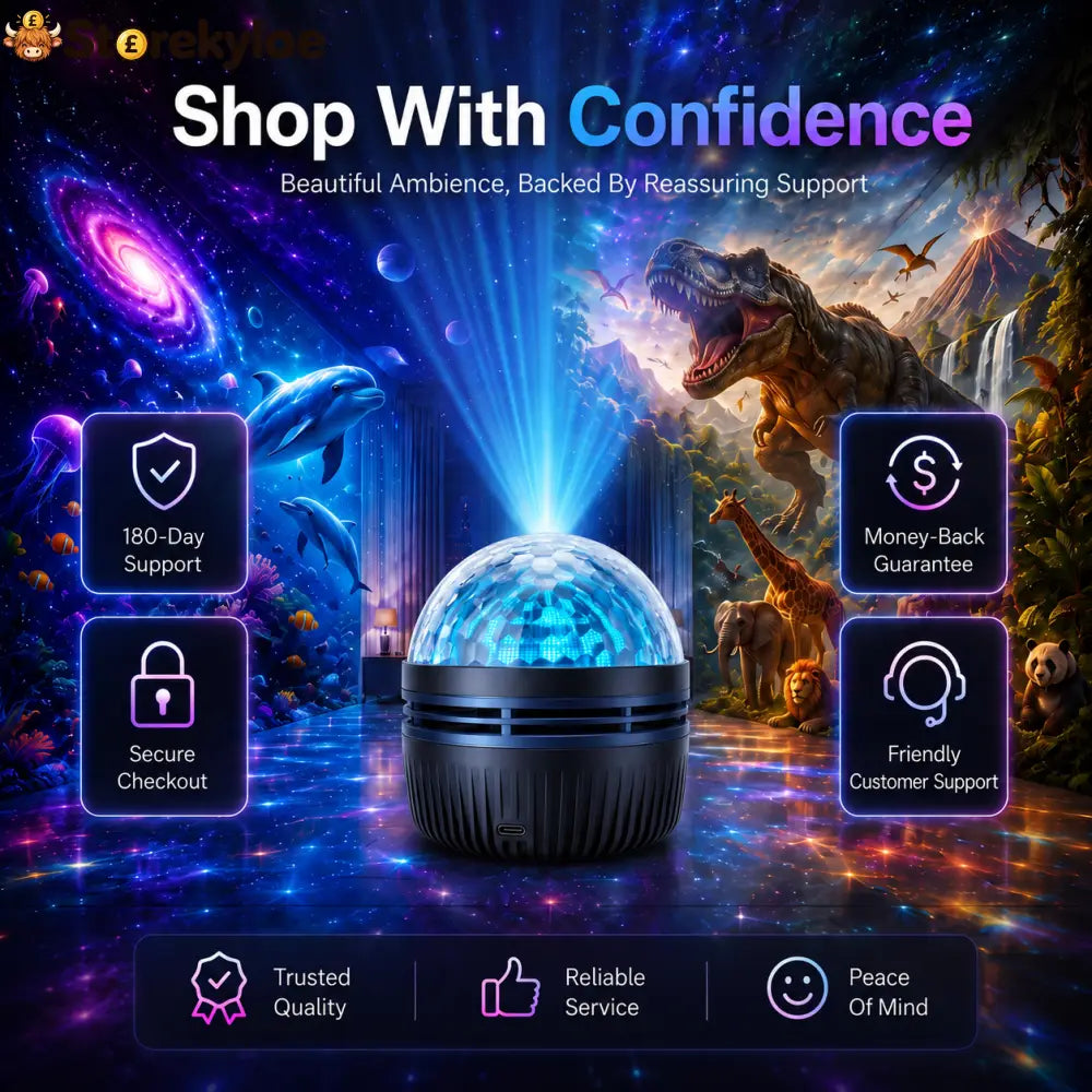 🦖 HOT DEAL 55% OFF | Transform Your Room After Dark - 360° Smart Holographic Projector