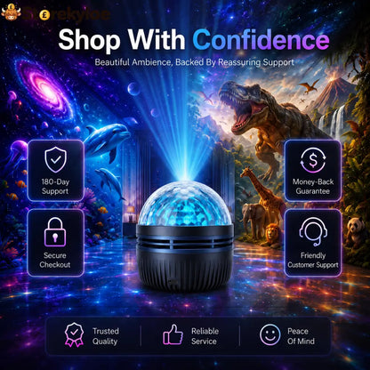 🦖 HOT DEAL 55% OFF | Transform Your Room After Dark - 360° Smart Holographic Projector