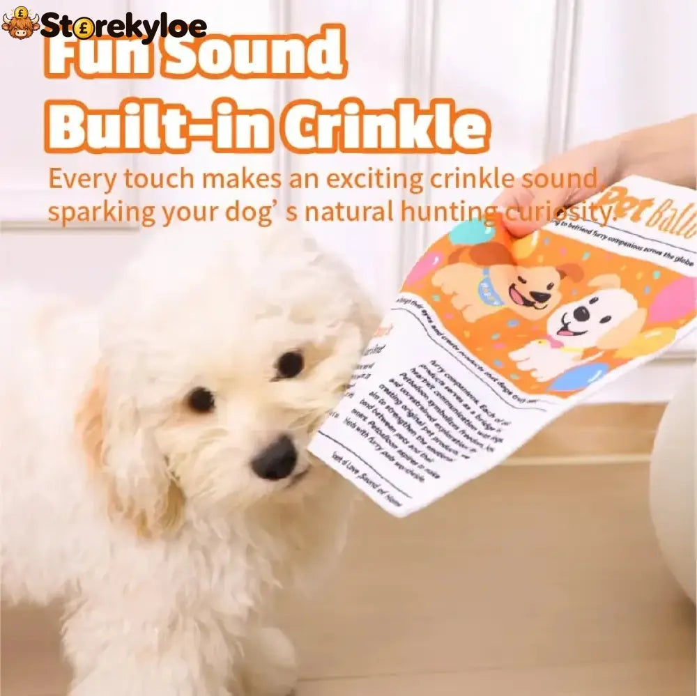 🔥HOT SALE🔥🔥3-Pack Bundle🔥Crinkle Newspaper Dog Toy for Boredom Relief, Interactive Chew Toy for Dogs