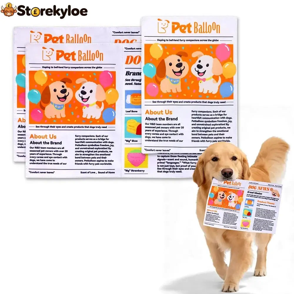🔥HOT SALE🔥🔥3-Pack Bundle🔥Crinkle Newspaper Dog Toy for Boredom Relief, Interactive Chew Toy for Dogs