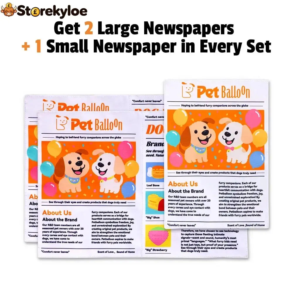 🔥HOT SALE🔥🔥3-Pack Bundle🔥Crinkle Newspaper Dog Toy for Boredom Relief, Interactive Chew Toy for Dogs