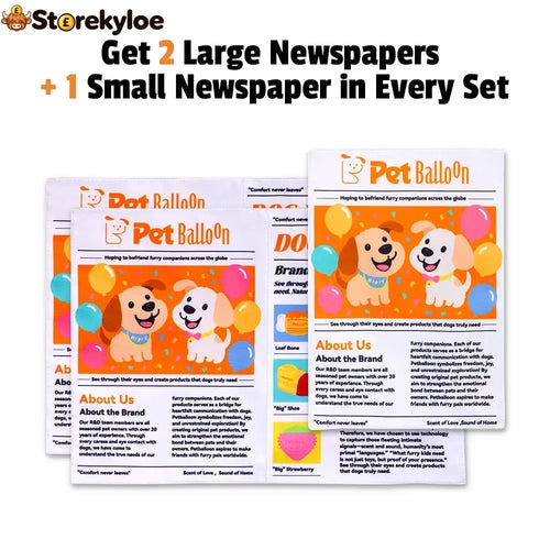 🔥HOT SALE🔥🔥3-Pack Bundle🔥Crinkle Newspaper Dog Toy for Boredom Relief, Interactive Chew Toy for Dogs