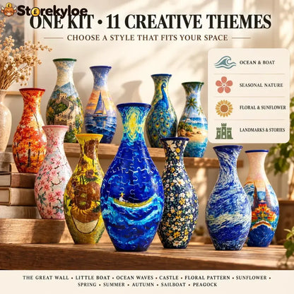 🔥hot Sale🔥 ✨ 3d Diy Puzzle Vase – 11 Creative Designs Decorative Flower Vase & Craft Gift