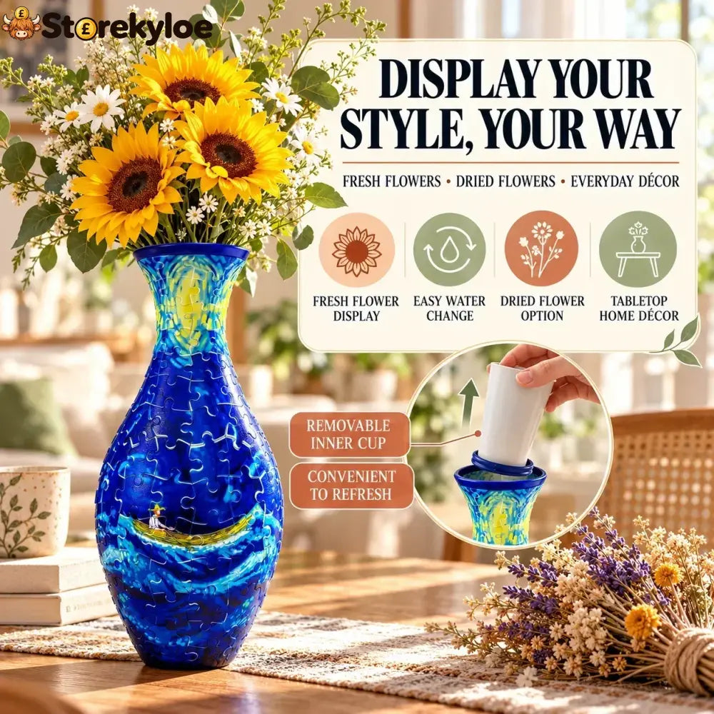 🔥hot Sale🔥 ✨ 3d Diy Puzzle Vase – 11 Creative Designs Decorative Flower Vase & Craft Gift