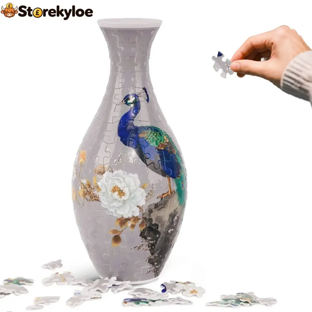 🔥hot Sale🔥 ✨ 3d Diy Puzzle Vase – 11 Creative Designs Decorative Flower Vase & Craft Gift - Peacock