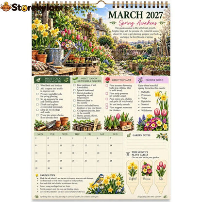 ✨ HOT SALE 49% OFF✨2027 Four Seasons Gardening Calendar & Monthly Planner – A4 Wall Calendar with Planting Guide Garden