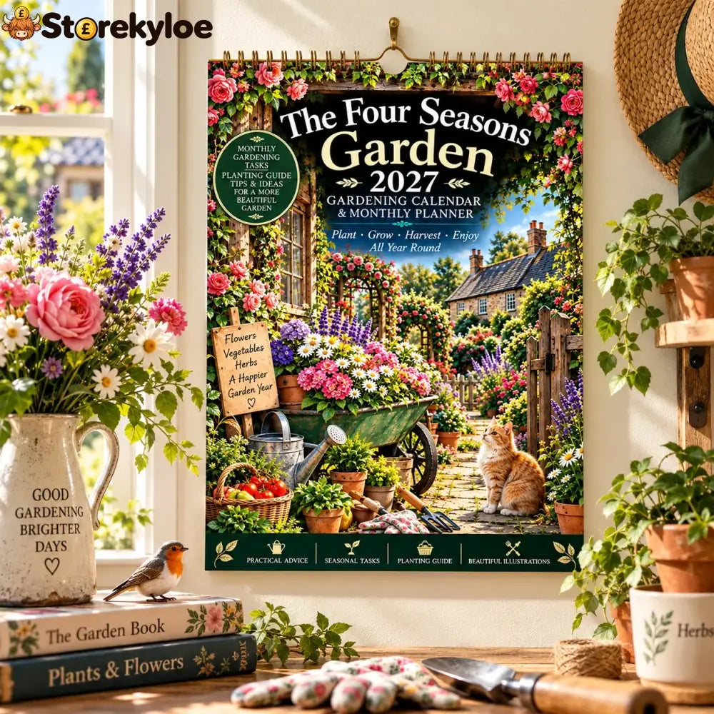 ✨ HOT SALE 49% OFF✨2027 Four Seasons Gardening Calendar & Monthly Planner – A4 Wall Calendar with Planting Guide Garden