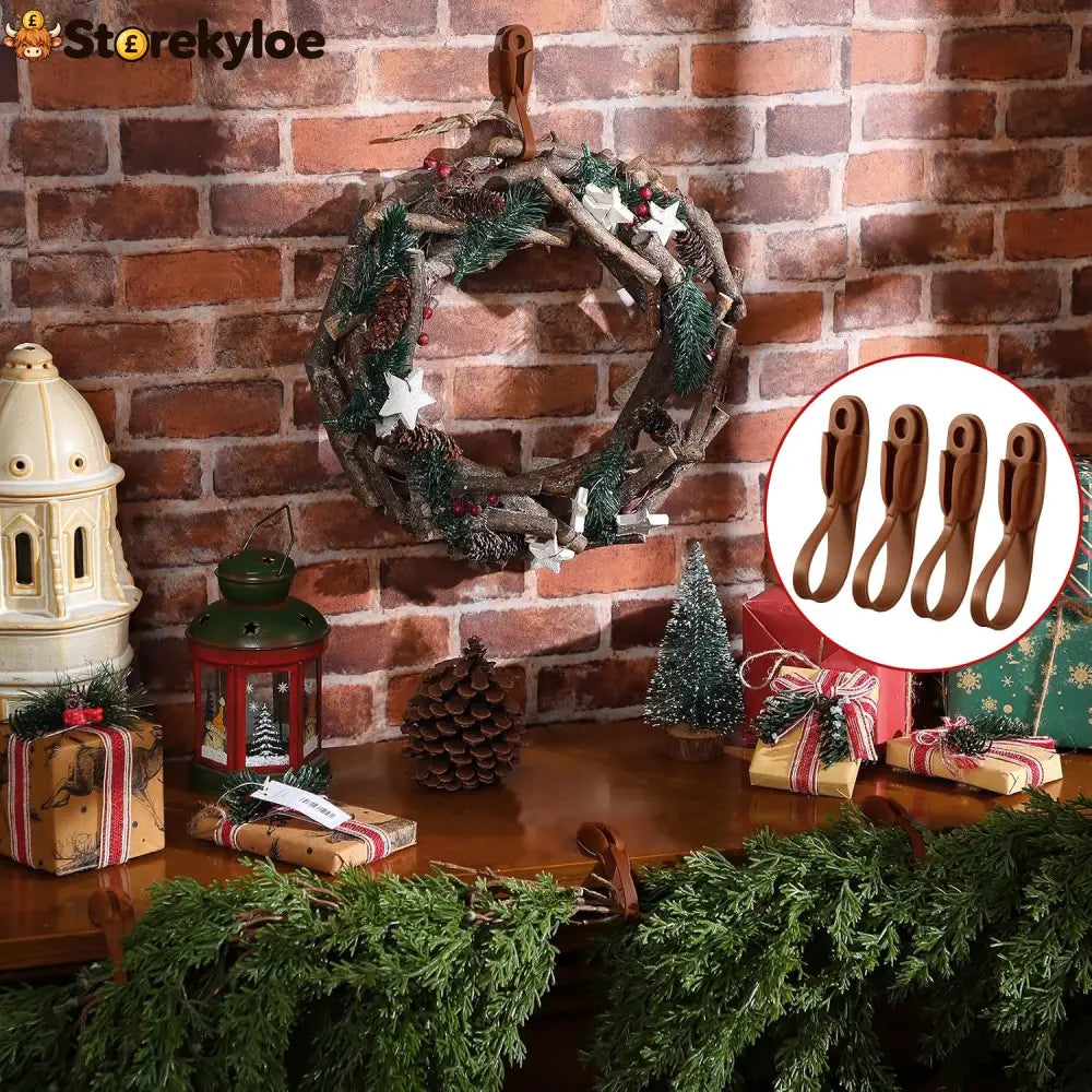 🔥HOT SALE 49% OFF - 🎅Christmas Garland Hanger Mantle Garland Hooks No Drill (Set of 4)